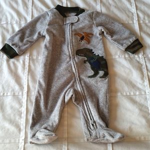 💙 CARTER'S - Fleece footie PJ's - Size NB